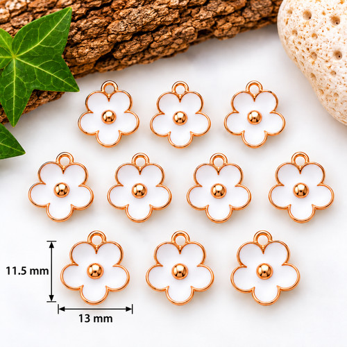 Blumen weiß charms - blumen,