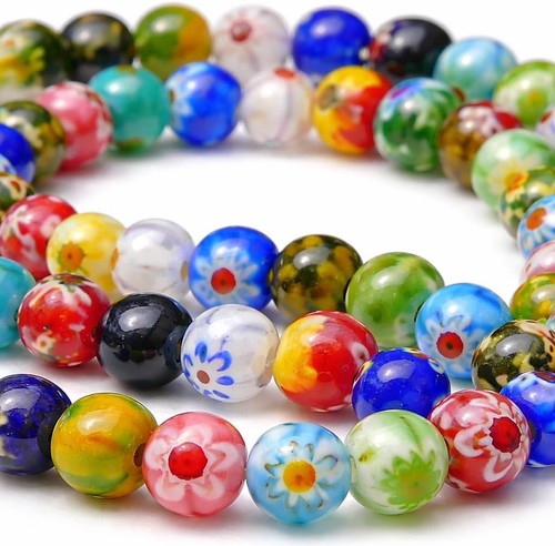 Millefiori glasperlen lampwork - glasperlen,
