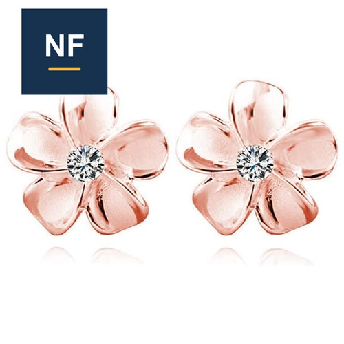Ohrringe plumeria blumen 925 - ohrringe,