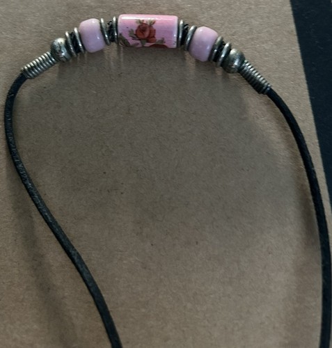 Halskette damen schwarz rosa - damen,