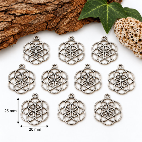 Blumen des lebens charms - blumen,