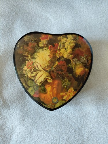 Vintage lackdose herzform mit - lackdose,