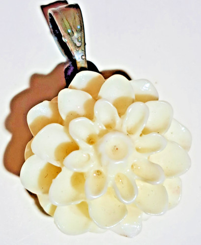 Vintage anhänger blüte creme - vintage,