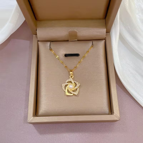 Damenkette gold edelstahl - ✨,