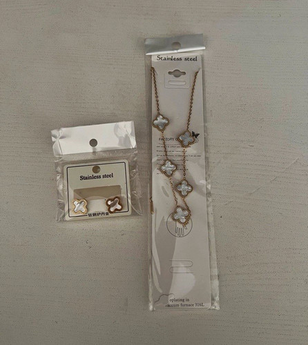 Edelstahl schmuckset halskette - edelstahl,