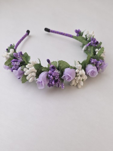 Haarreif blumenkranz lila - haarreif,