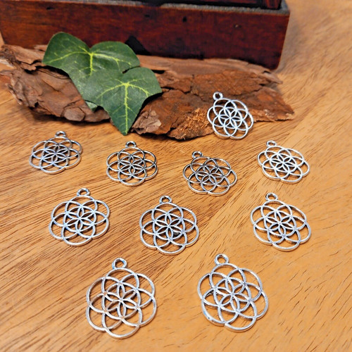 Blumen des lebens charms - lebens,