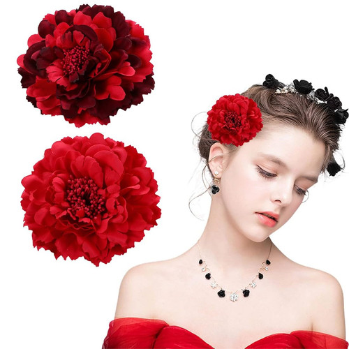 Pcs haarblumen rose brosche - rose,