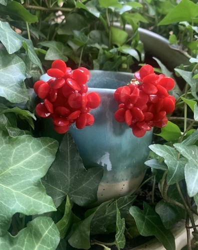 Blumen ohrclips 60er - blumen, ohrclips,
