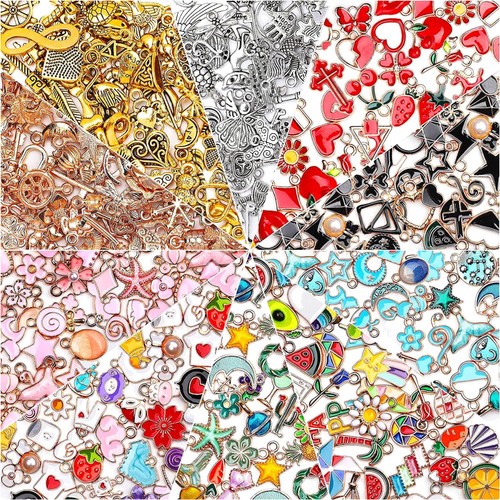 Emaille charms blumen - emaille,