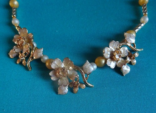 Schmuck collier kette blumen - schmuck,