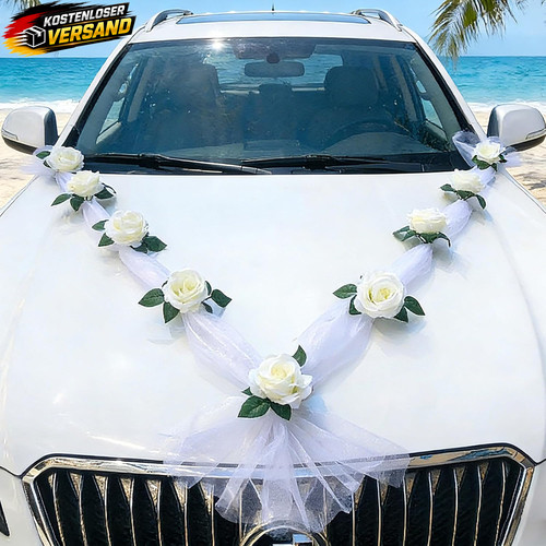 Autoschmuck hochzeit deko set - autoschmuck,