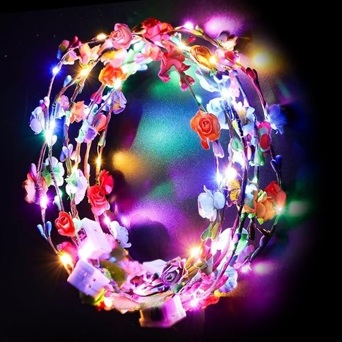 Led blumenkranz stirnband - led,