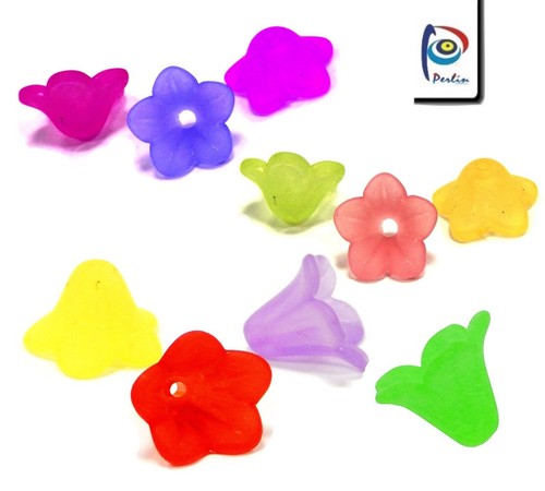 Bunte blumenperlen kunststoff - bunte,