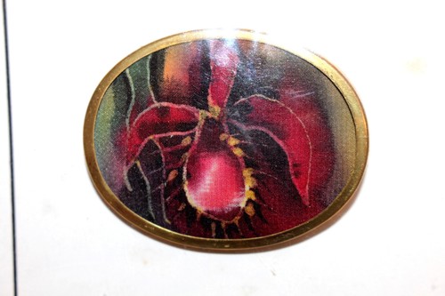 Neu seide schmuck brosche oval - neu,