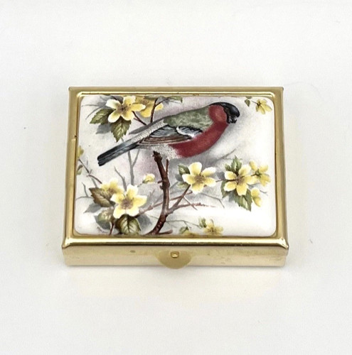 Pillendose vogel auf zweig - pillendose,