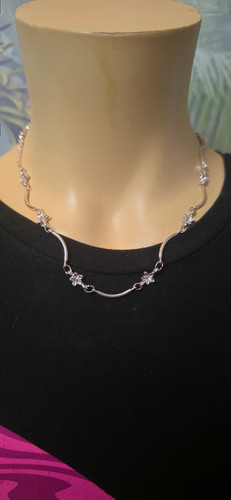 Kette silber strass damen - kette,